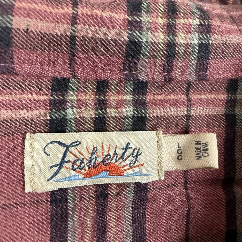 Faherty Olli Top In Red Mountain View Plaid Womens Size Large L Preppy Casual - Picture 3 of 14